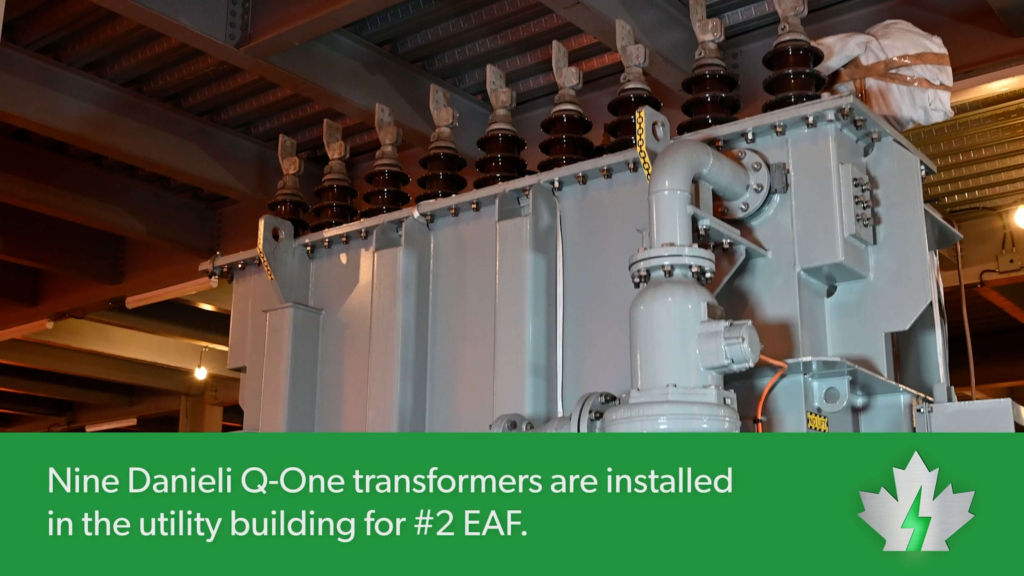 9 Danieli Q-One transformers have been successfully installed in the utility building for #2 EAF.